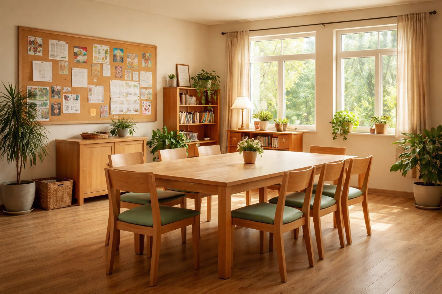 A transformed community space - clean, welcoming and ready for the people who use it